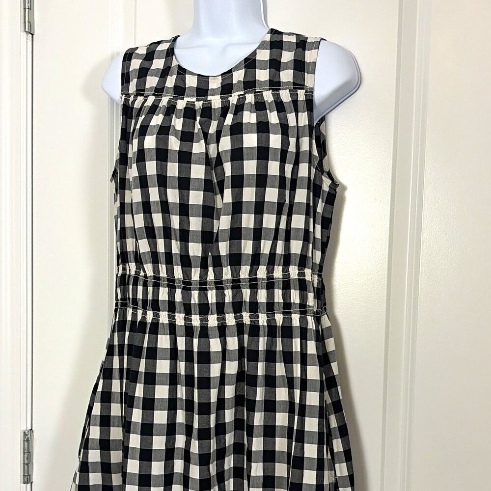 A New Day Women's Black White Gingham Maxi Dress L Cottagecore